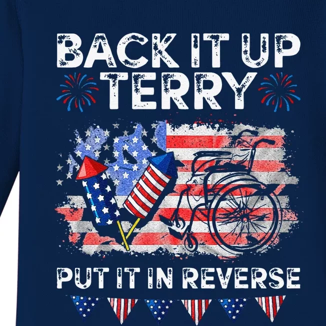 Back It Up Terry Put It In Reverse Firework 4th Of July Baby Long Sleeve Bodysuit