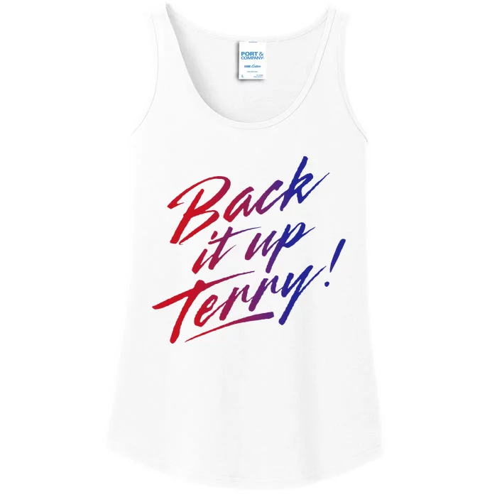 Back It Up Terry! 4th Of July Ladies Essential Tank