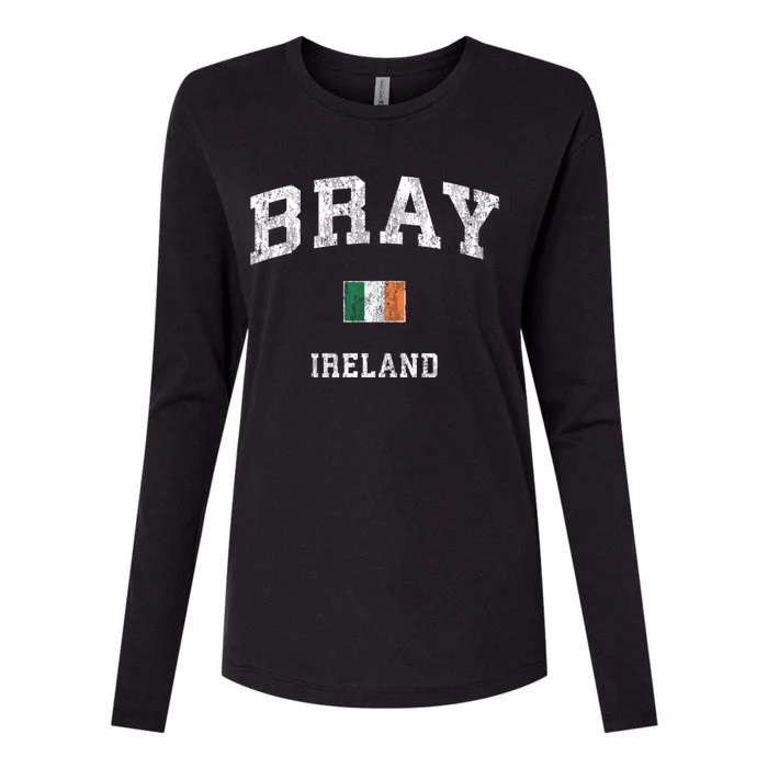 Bray Ireland Vintage Athletic Sports Womens Cotton Relaxed Long Sleeve T-Shirt