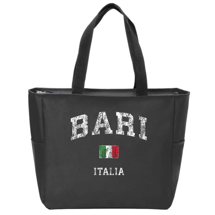 Bari Italy Vintage Italia Athletic Sports Design Zip Tote Bag