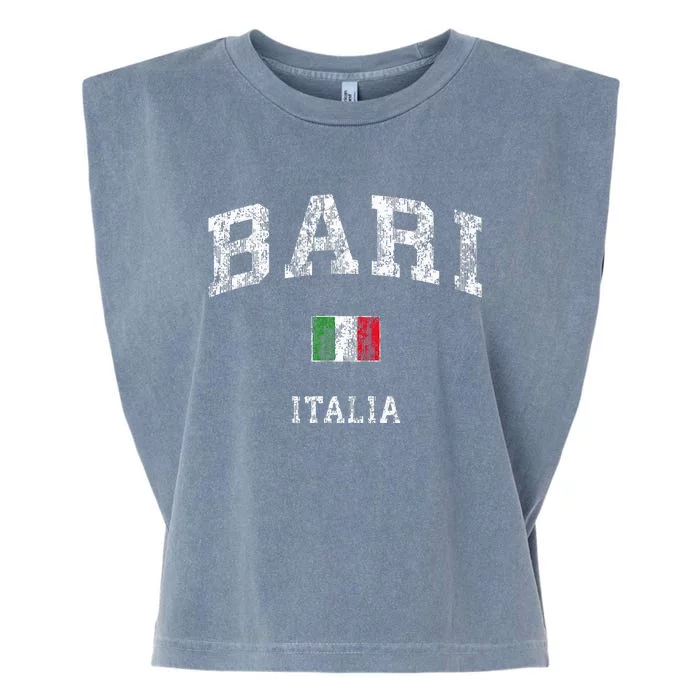 Bari Italy Vintage Italia Athletic Sports Design Garment-Dyed Women's Muscle Tee