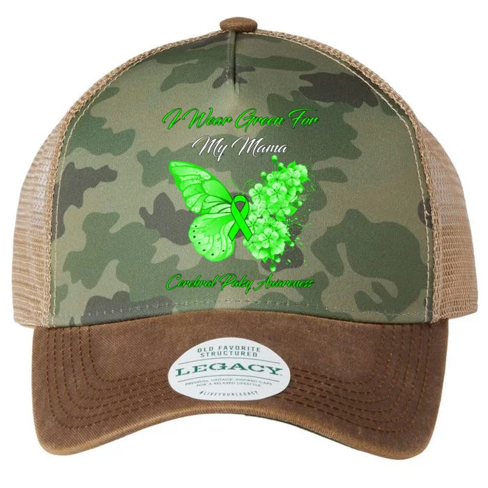 Butterfly I Wear Green For My Mama Cerebral Palsy Awareness Meaningful Gift Legacy Tie Dye Trucker Hat