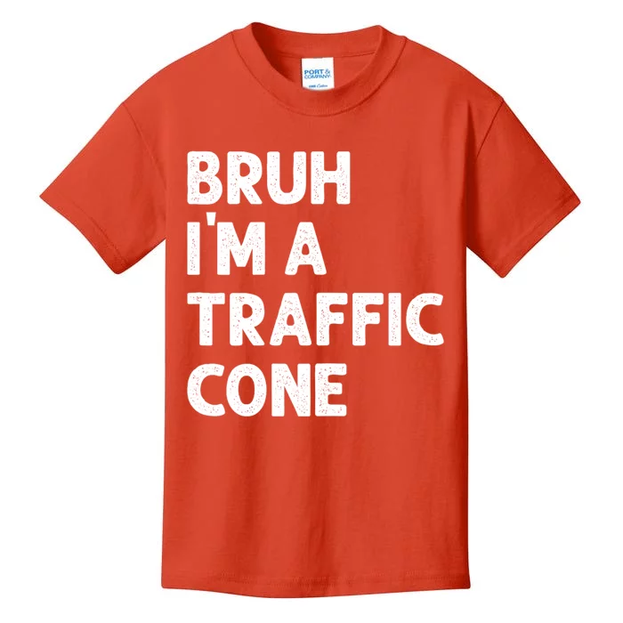 Bruh IM With A Traffic Cone Funny Adult Costume Kids T-Shirt