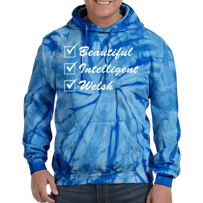 Beautiful Intelligent Welsh Gift Tie Dye Hoodie