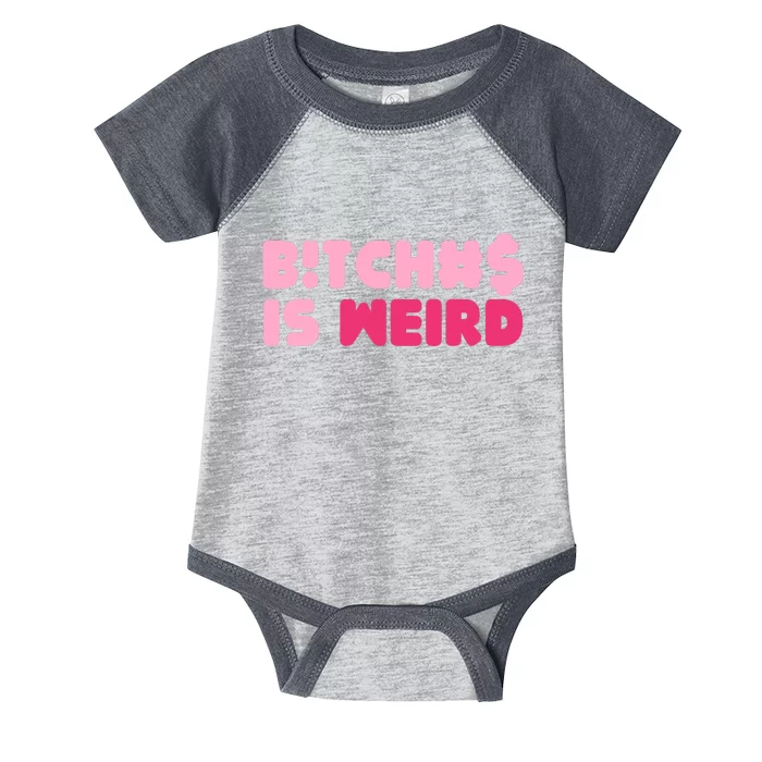 Bitches Is Weird Wo Funny Infant Baby Jersey Bodysuit