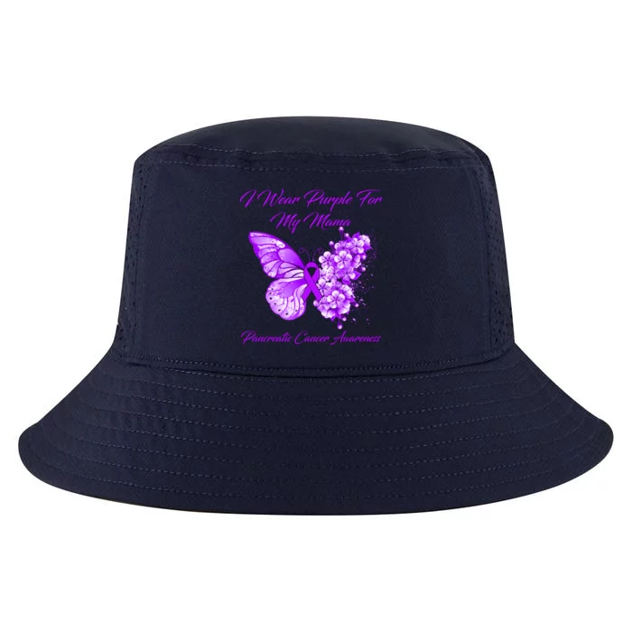 Butterfly I Wear Purple For My Mama Pancreatic Cancer Gift Cool Comfort Performance Bucket Hat