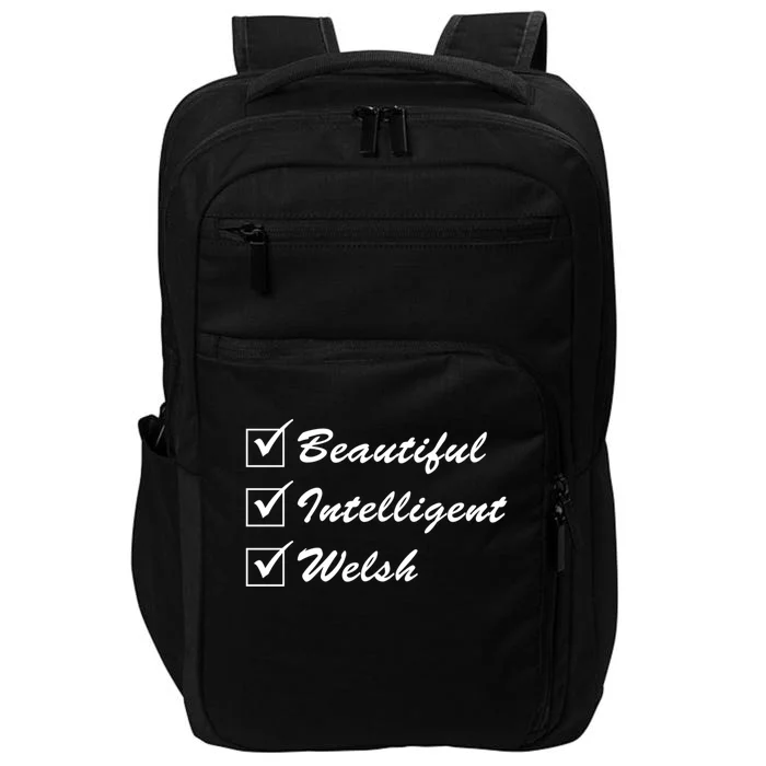 Beautiful Intelligent Welsh Gift Impact Tech Backpack