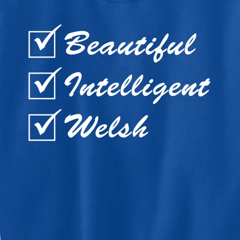 Beautiful Intelligent Welsh Gift Kids Sweatshirt