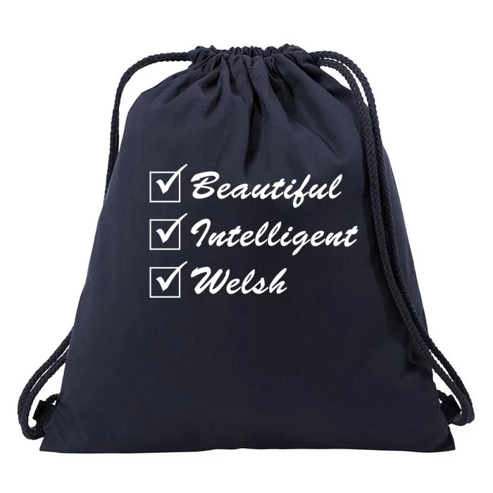 Beautiful Intelligent Welsh Gift Drawstring Bag