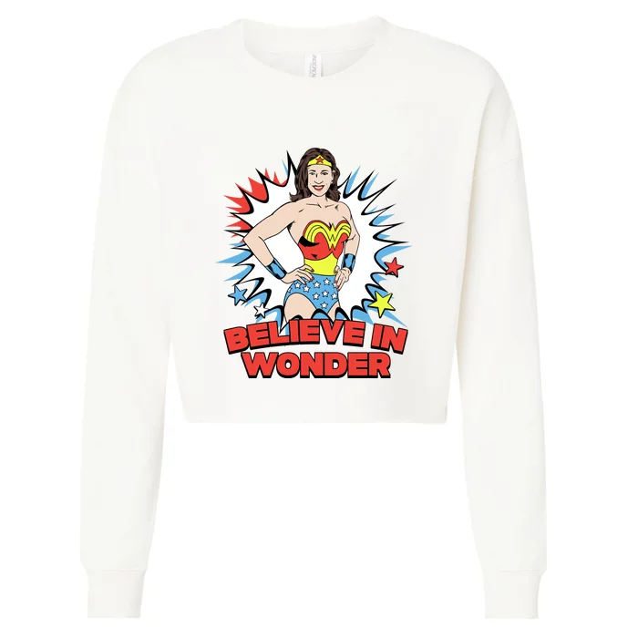 Believe In Wonder Kamala Harris 2024 Cropped Pullover Crew