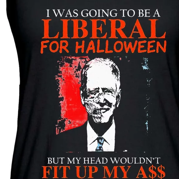 Biden I Was Going To Be A Liberal For Halloween Zombie Ladies Essential Flowy Tank