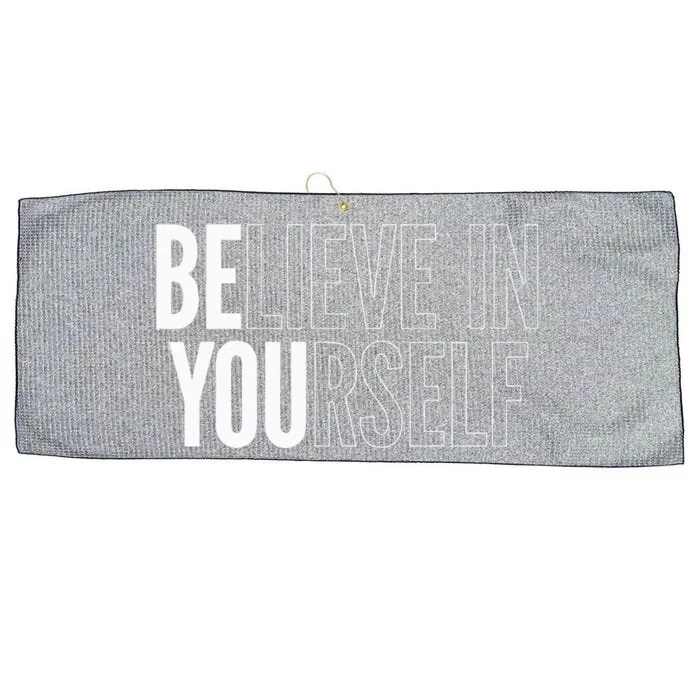 Believe In Yourself Motivational Be You Empowerment Large Microfiber Waffle Golf Towel