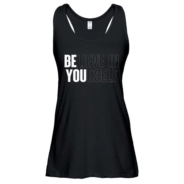 Believe In Yourself Motivational Ladies Essential Flowy Tank