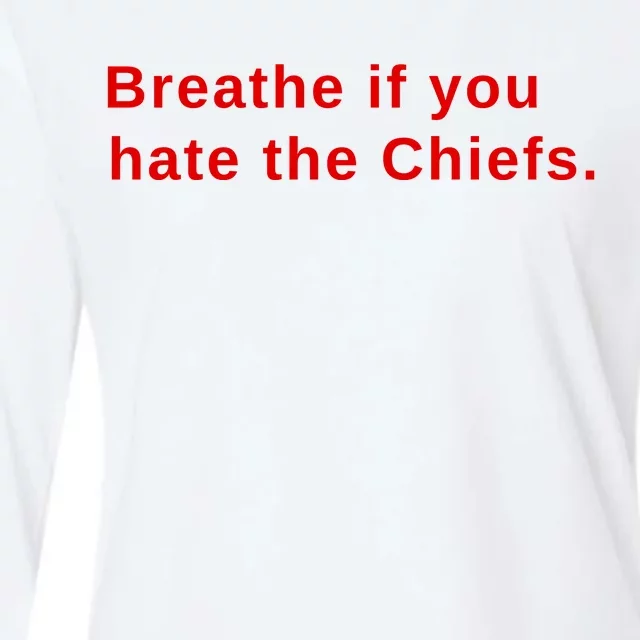 Breathe If You Hate The Chief S Womens Cotton Relaxed Long Sleeve T-Shirt