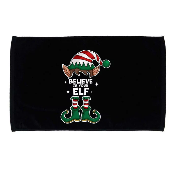 Believe In Your Gift Funny Christmas Matching Family Meaningful Gift Microfiber Hand Towel