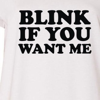 BLINK IF YOU WANT ME Women's V-Neck Plus Size T-Shirt