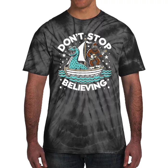 Believe In Yourself & Mythical Creatures Bigfoot Loch Ness Tie-Dye T-Shirt