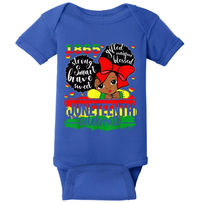 Black Juneteenth 1865 Celebrate Indepedence Day Baby Bodysuit