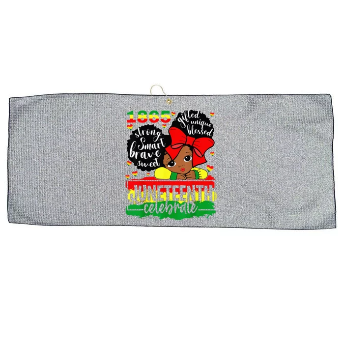 Black Juneteenth 1865 Celebrate Indepedence Day Large Microfiber Waffle Golf Towel