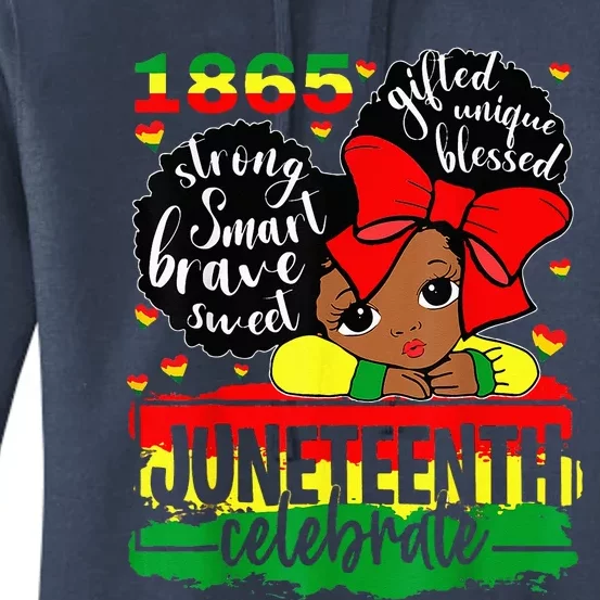 Black Juneteenth 1865 Celebrate Indepedence Day Women's Pullover Hoodie