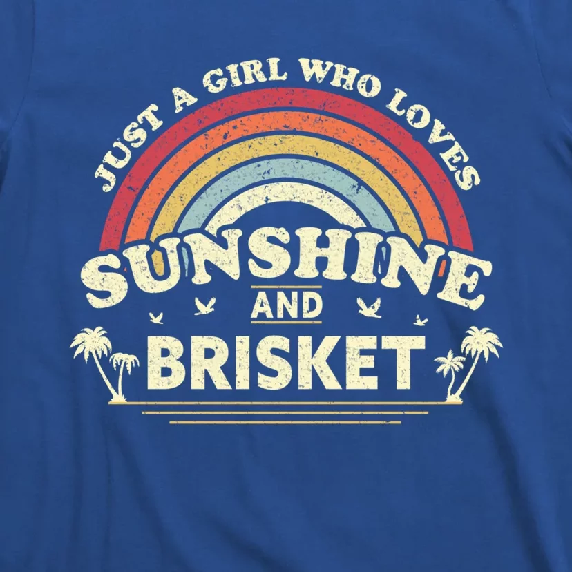 Briskegift Just A Who Loves Sunshine And Brisket Gift T-Shirt