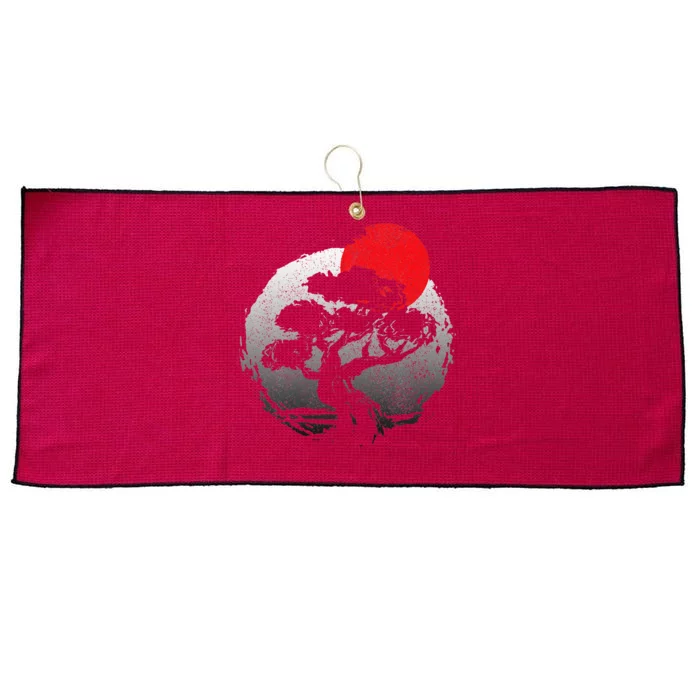 Bonsai Japanese Art Bonzai Large Microfiber Waffle Golf Towel