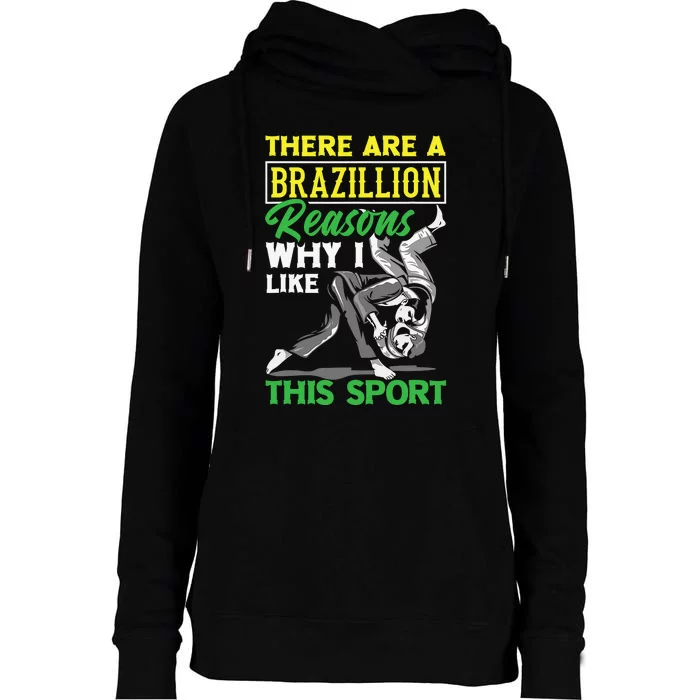 Brazilian Jiu-Jitsu Against Funny MMA Gift Womens Funnel Neck Pullover Hood