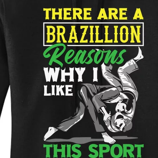 Brazilian Jiu-Jitsu Against Funny MMA Gift Women's Pullover Hoodie