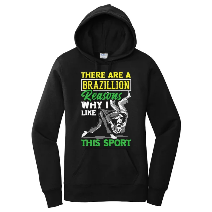 Brazilian Jiu-Jitsu Against Funny MMA Gift Women's Pullover Hoodie