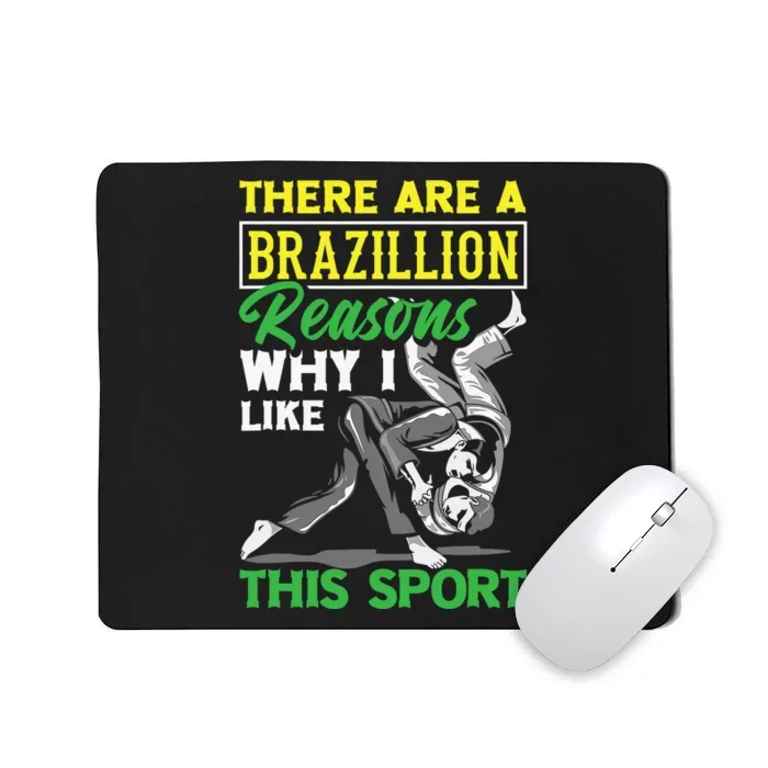 Brazilian Jiu-Jitsu Against Funny MMA Gift Mousepad