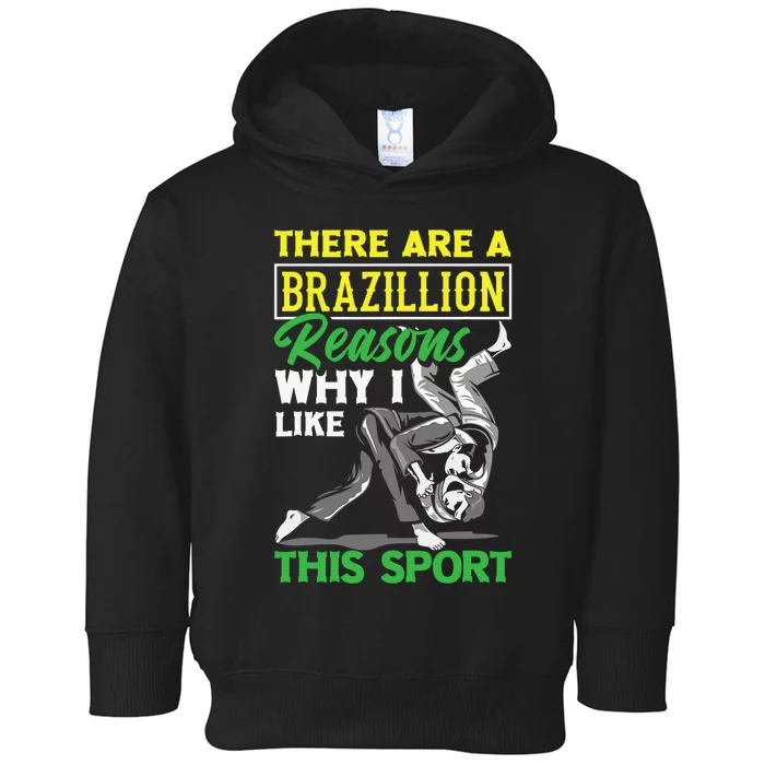 Brazilian Jiu-Jitsu Against Funny MMA Gift Toddler Hoodie