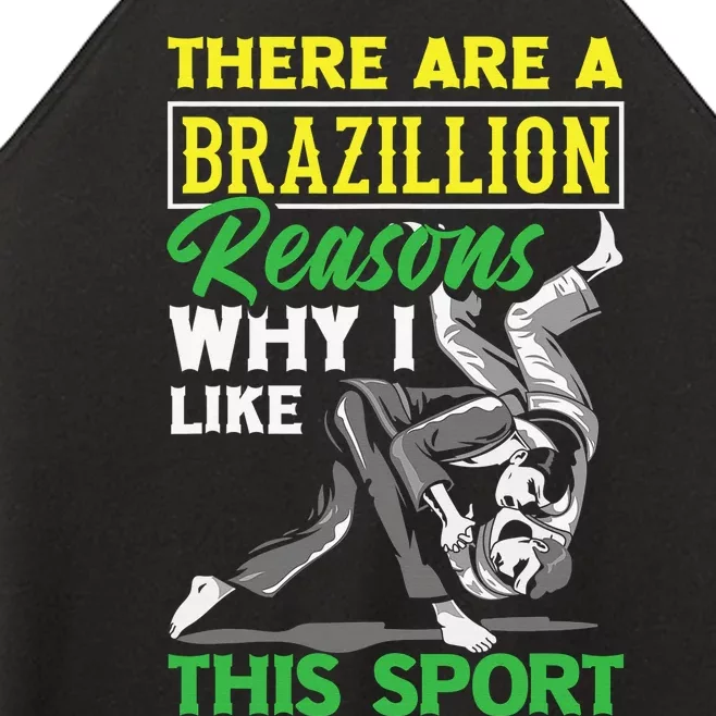 Brazilian Jiu-Jitsu Against Funny MMA Gift Women’s Perfect Tri Rocker Tank