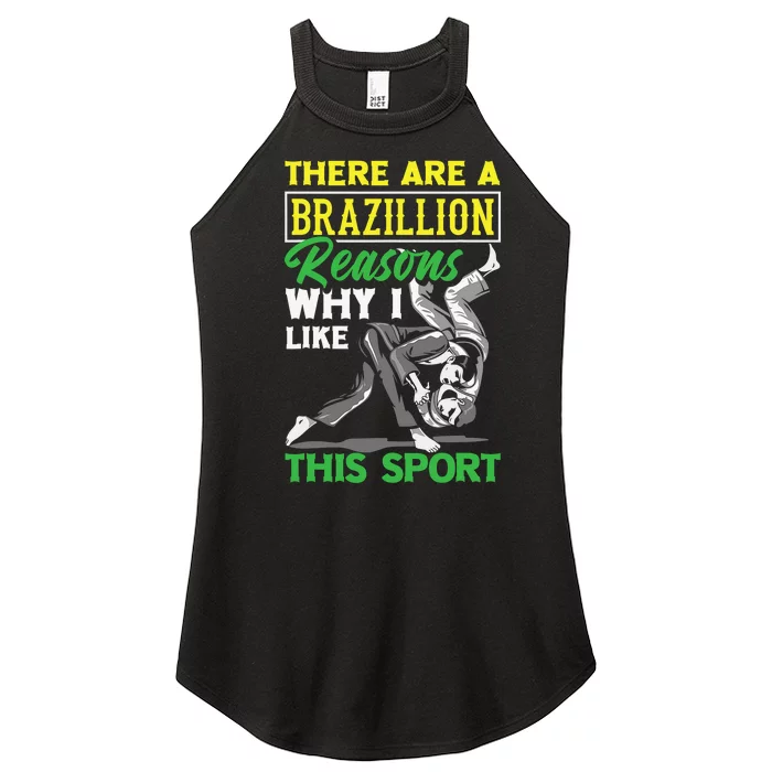 Brazilian Jiu-Jitsu Against Funny MMA Gift Women’s Perfect Tri Rocker Tank