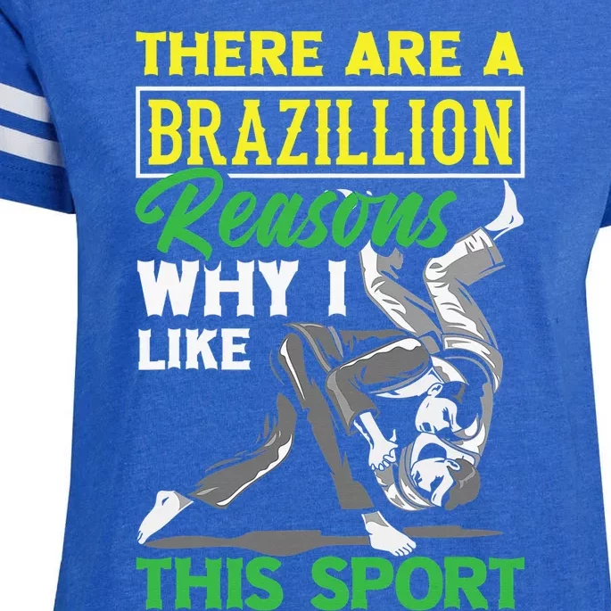 Brazilian Jiu-Jitsu Against Funny MMA Gift Enza Ladies Jersey Football T-Shirt