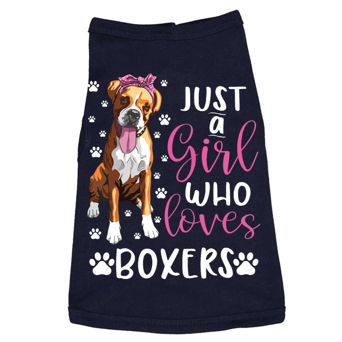 Boxer Just A Girl Who Loves Boxers Dogs Lover Girl Gift Doggie Tank