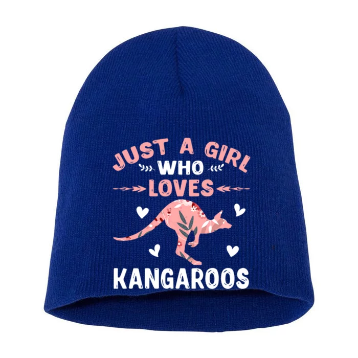 Brand: Just A Girl Who Loves Kangaroos Gift Funny Giftjust A Girl Who Loves Kang Short Acrylic Beanie