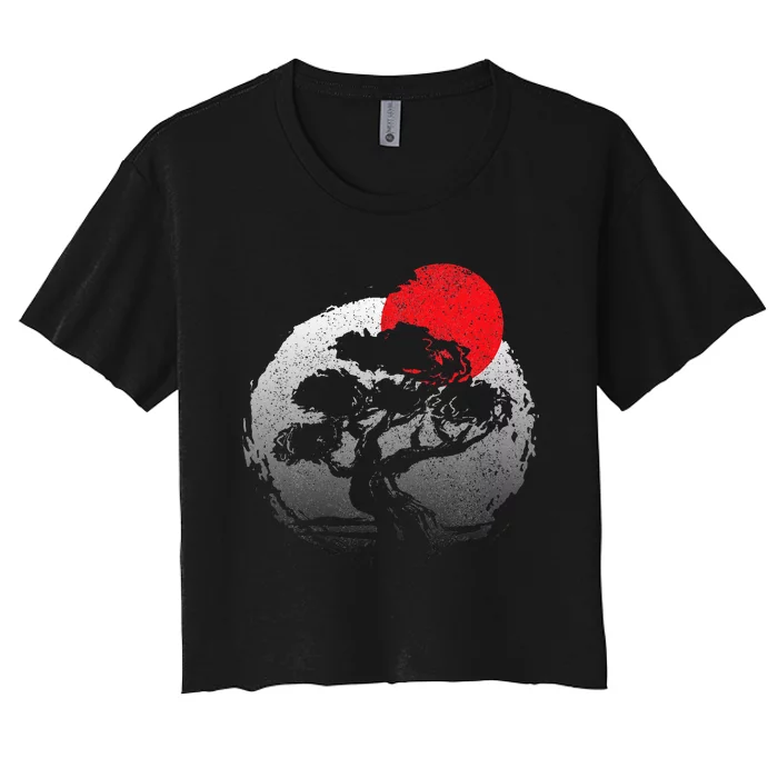 Bonsai Japanese Art Bonzai Women's Crop Top Tee