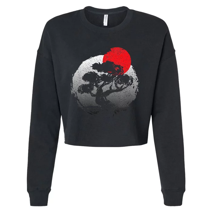 Bonsai Japanese Art Bonzai Cropped Pullover Crew