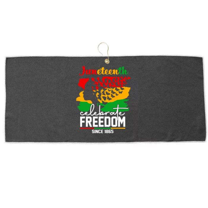 Butterfly Juneteenth African Pride Afro Black Women Large Microfiber Waffle Golf Towel