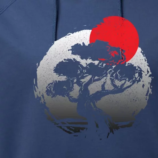 Bonsai Japanese Art Bonzai Gift Performance Fleece Hoodie