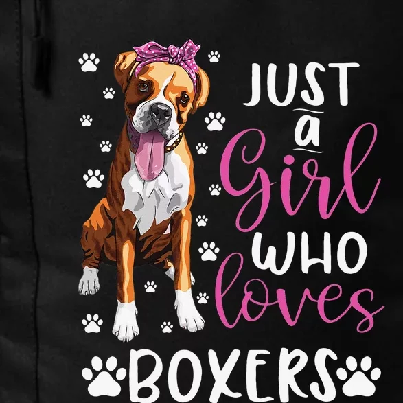 Boxer Just A Who Loves Boxers Dogs Lover Gift Daily Commute Backpack