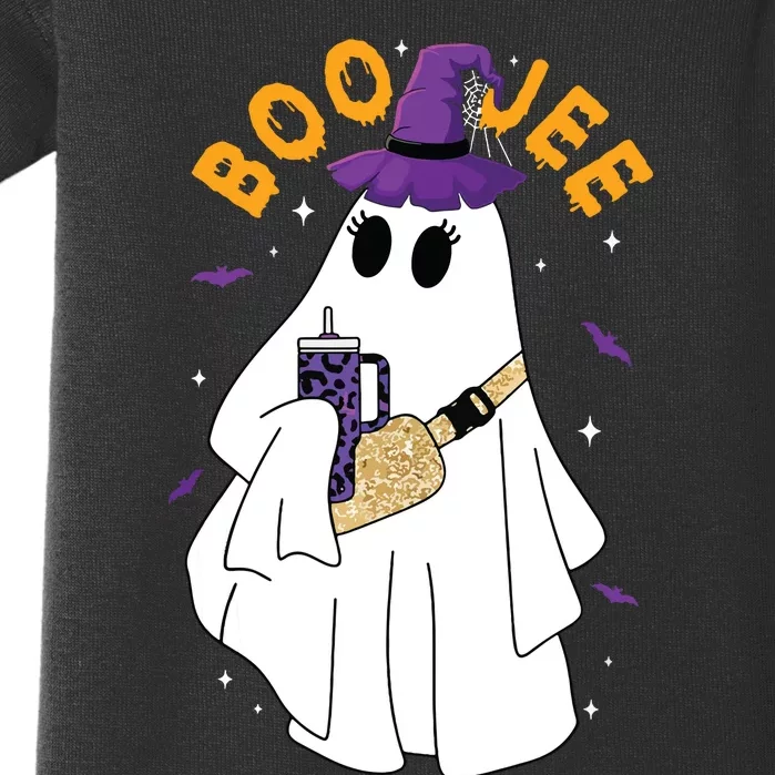 Boo Jee Boujee Funny Halloween Cute Boo Ghost Spooky Costume Baby Bodysuit