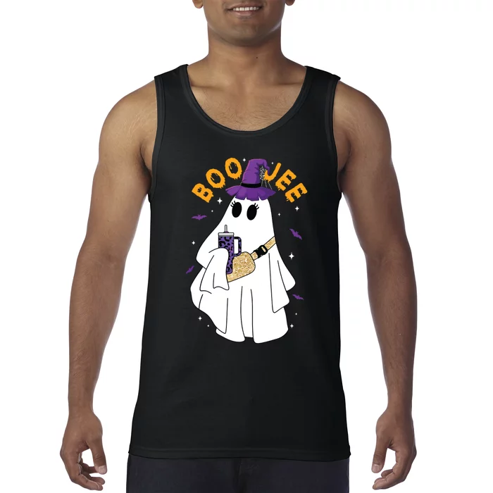 Boo Jee Boujee Funny Halloween Cute Boo Ghost Spooky Costume Tank Top