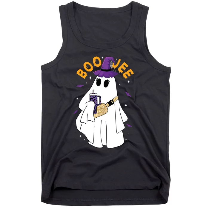 Boo Jee Boujee Funny Halloween Cute Boo Ghost Spooky Costume Tank Top