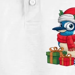 Blue Jay Bird Lover Xmas Holiday Santa Blue Jay Christmas Dry Zone Grid Performance Polo