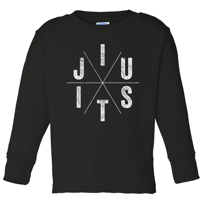 Brazilian Jiu-jitsu BJJ The cross face position Toddler Long Sleeve Shirt