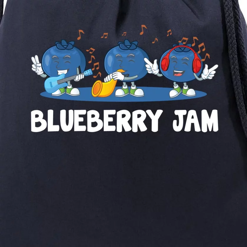 Blueberry Jam Blueberries Partying Funny Blueberry Lover Gift Drawstring Bag