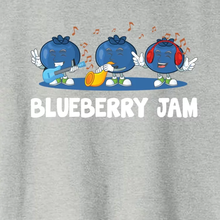 Blueberry Jam Blueberries Partying Funny Blueberry Lover Gift Women's Crop Top Tee