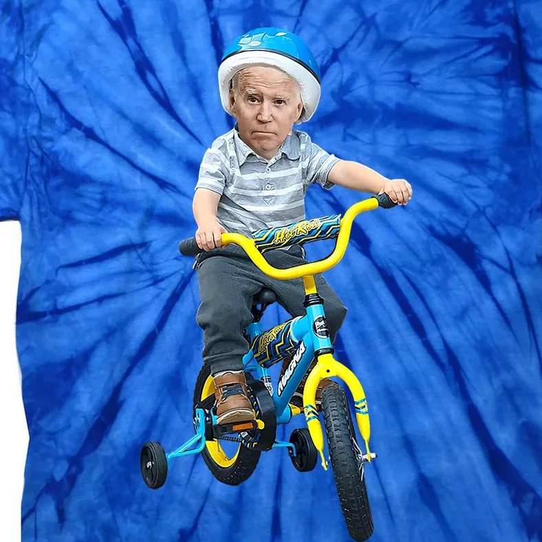 Baby Joe Biden On Tricycle Tie-Dye T-Shirt