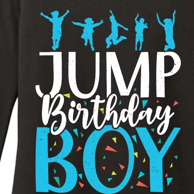 Bounce Jump Birthday Boy Trampoline Birthday Womens CVC Long Sleeve Shirt